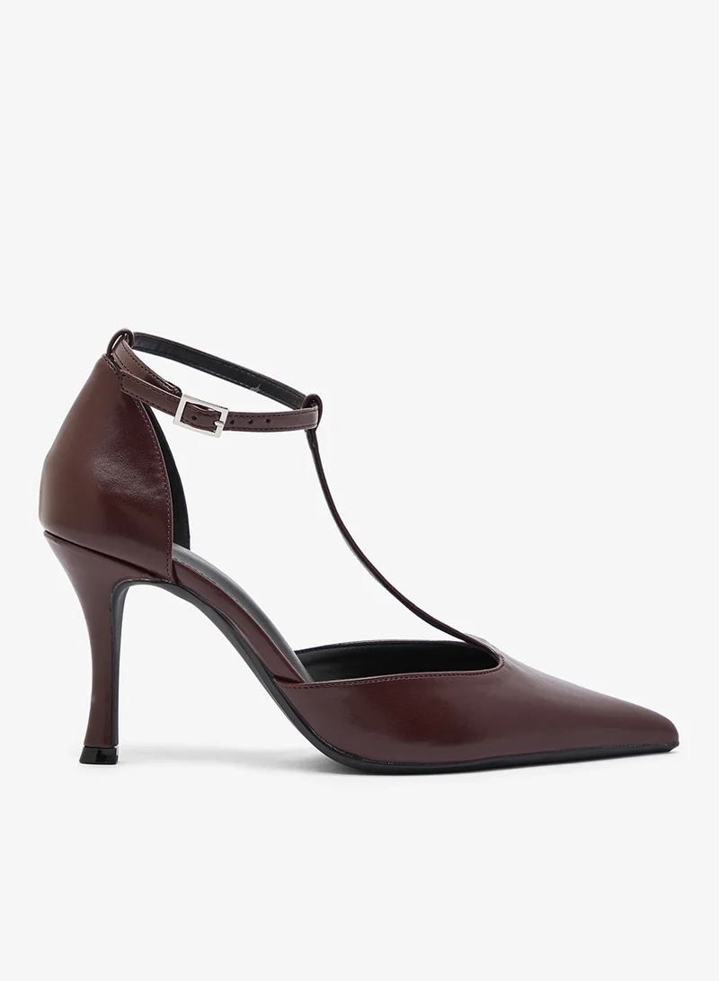 ELLA Strap Detail Mid Heel Pumps
